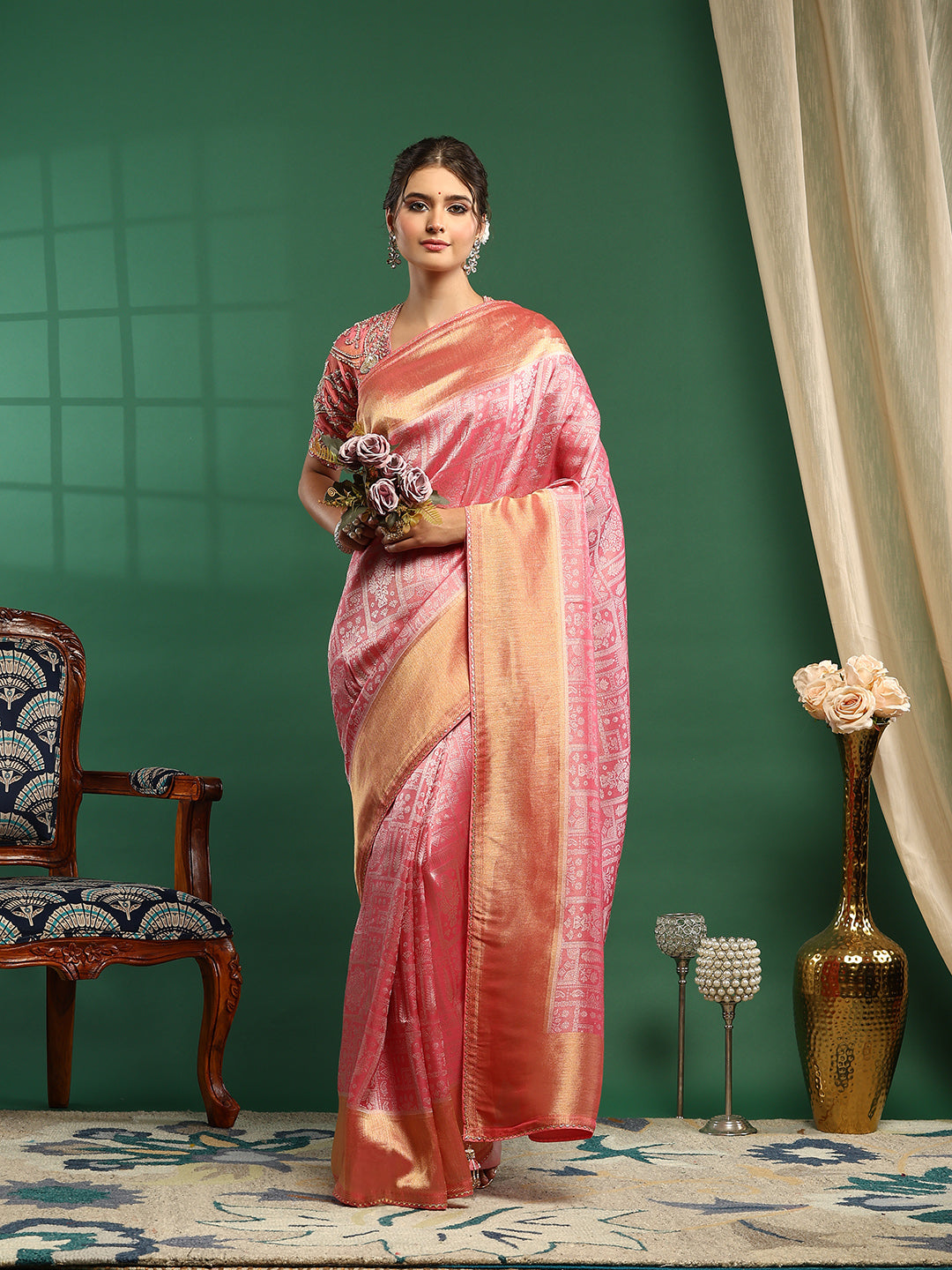Embroidered Banarasi Saree