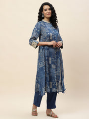 Printed Cotton Kurta With Pants