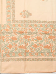 Printed Chanderi Unstitched Suit With Pant & Dupatta