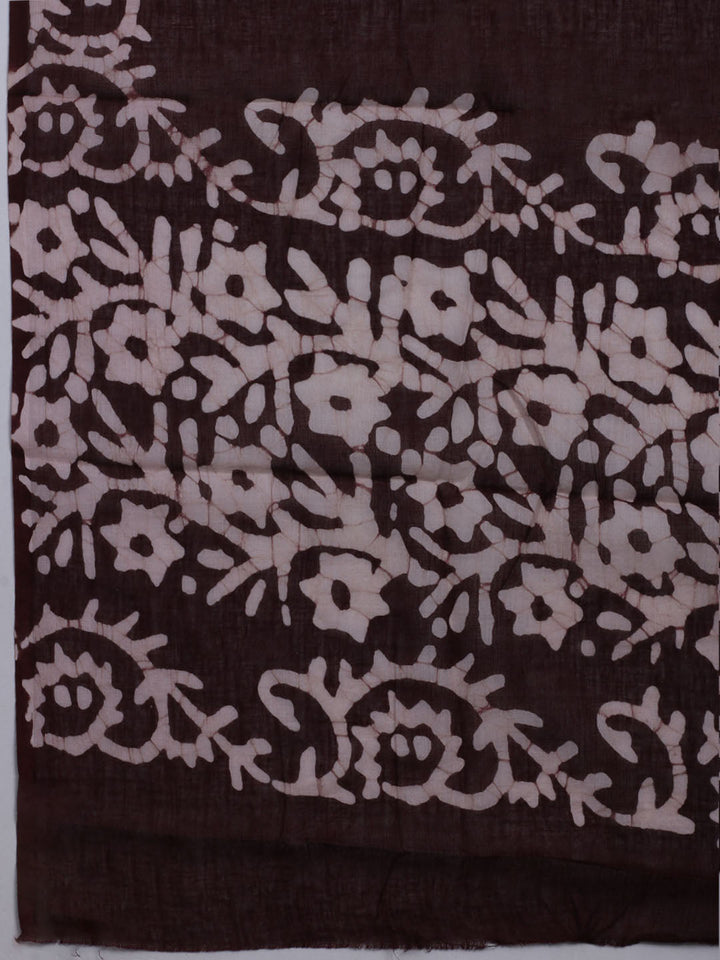 Printed Cotton Blend Unstitched Suit With Dupatta
