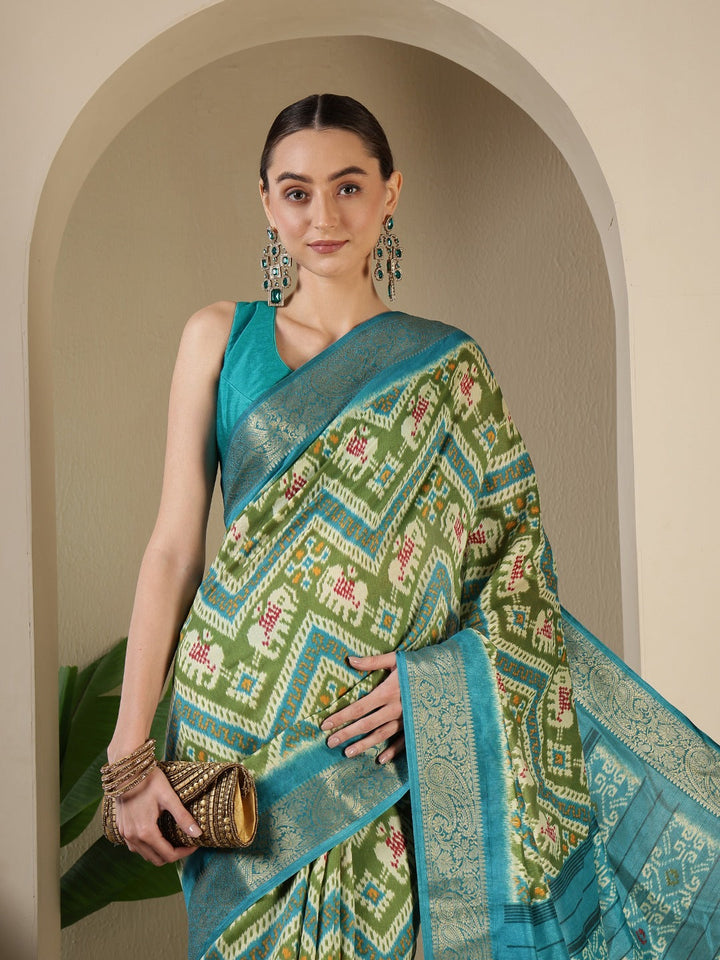 Digital Printed Art Silk Saree