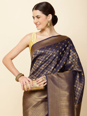 Brocade Zari Jaal Woven Handloom Saree