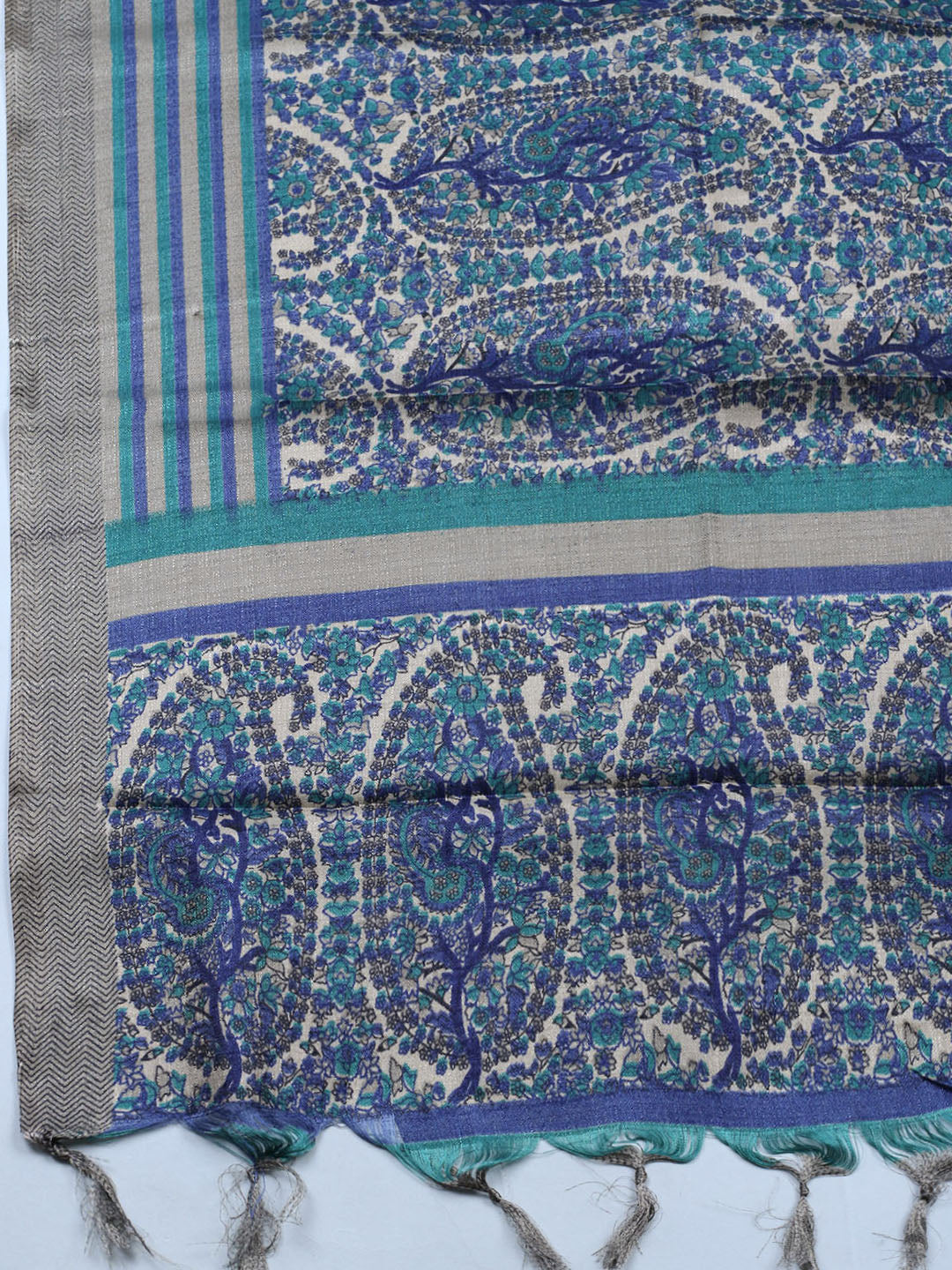 Embroidered Cotton Blend Unstitched Suit With Pant &amp; Dupatta