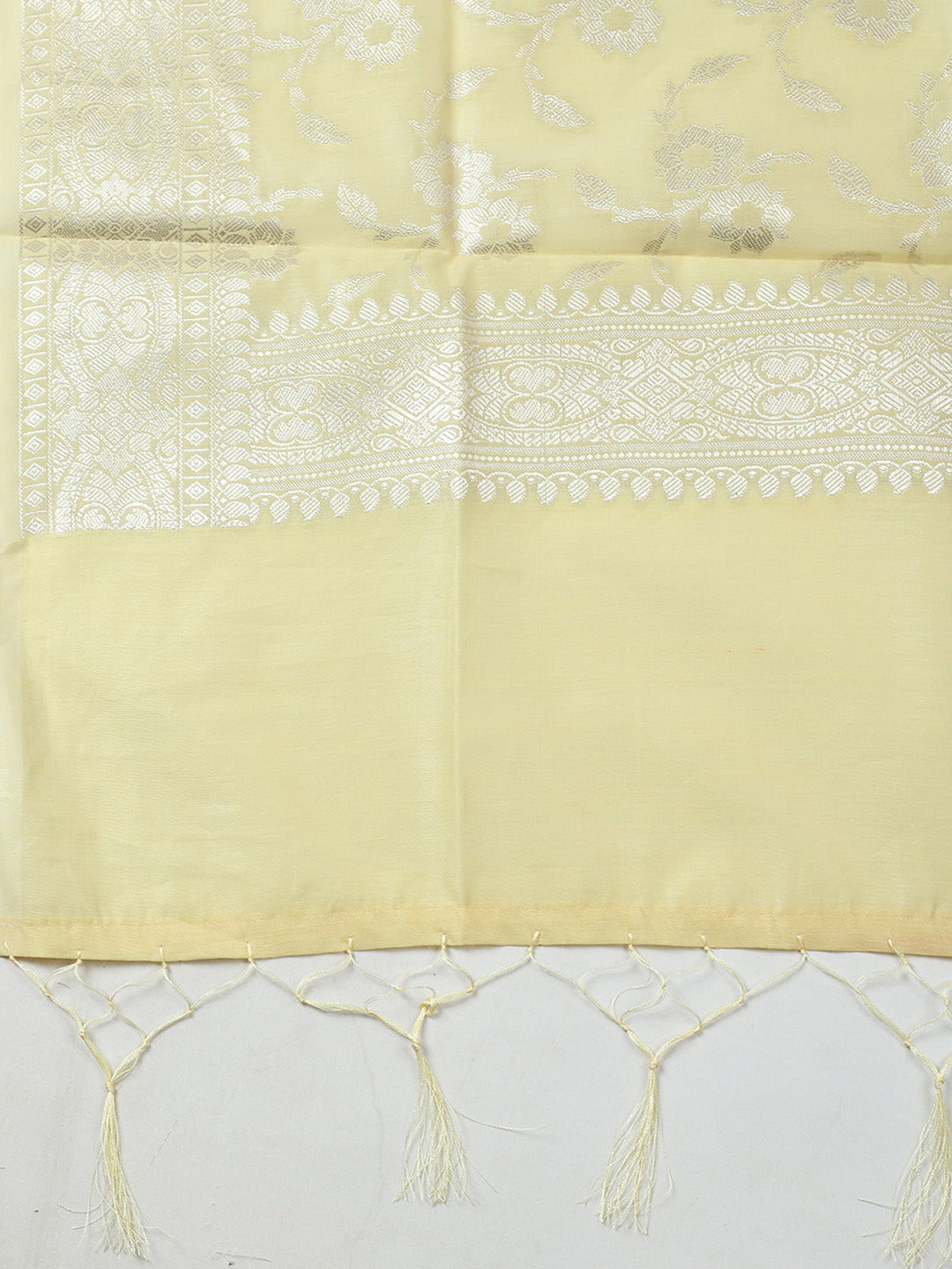 Woven Design Chanderi Unstitched Suit With Pant &amp; Dupatta