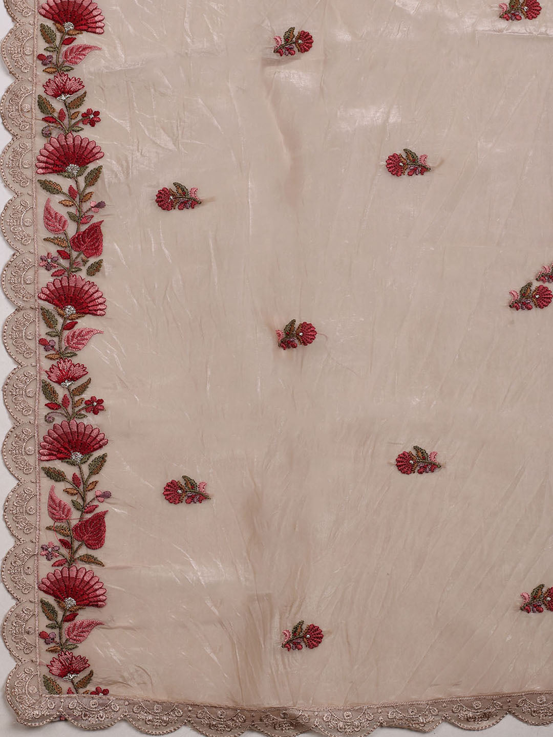 Printed Tissue Unstitched Suit With Dupatta
