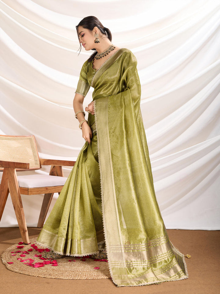 Woven Design Linen Blend Saree