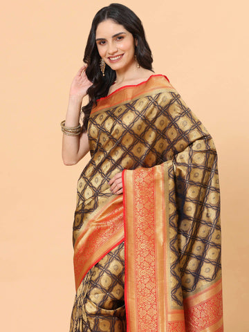 Zari Jaal Handloom Woven Saree