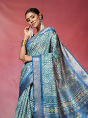 Printed Art-Tusser Saree