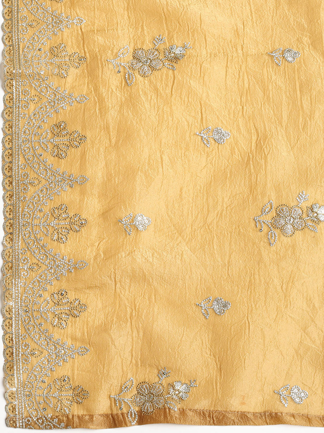 Embroidered Tissue Unstitched Suit With Dupatta
