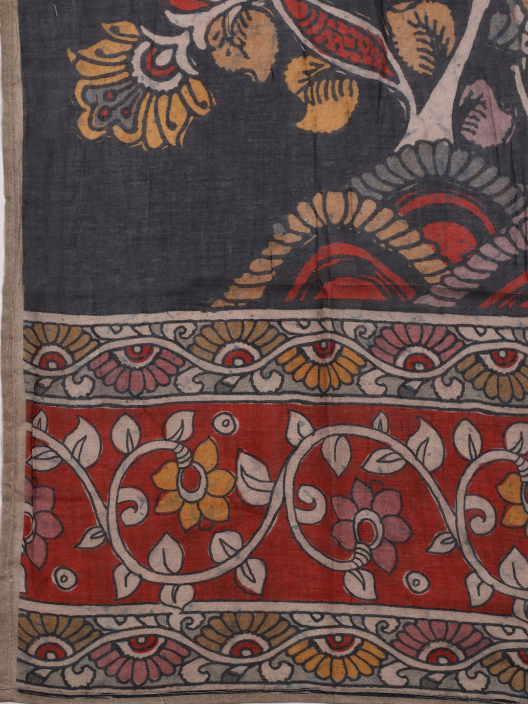 Printed Cotton Blend Unstitched Suit With Dupatta