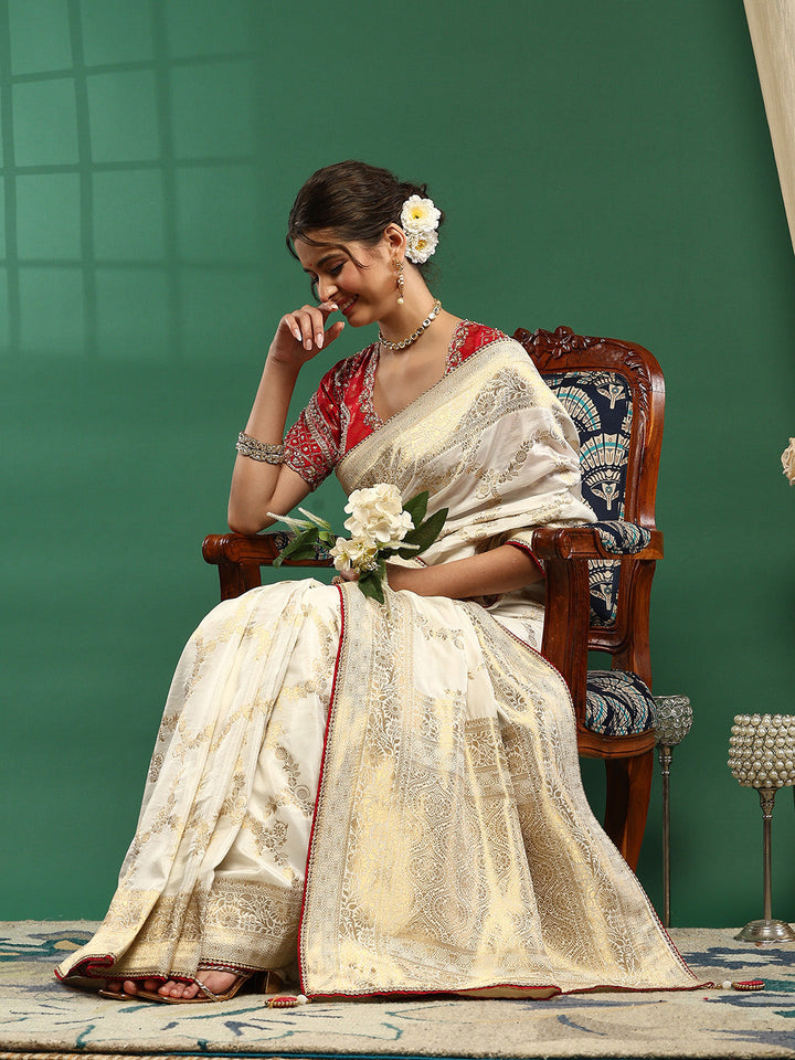 Embroidered Dola Silk Saree