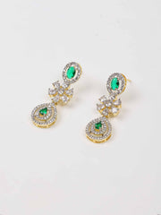 Emerald Stone Dangle Earrings