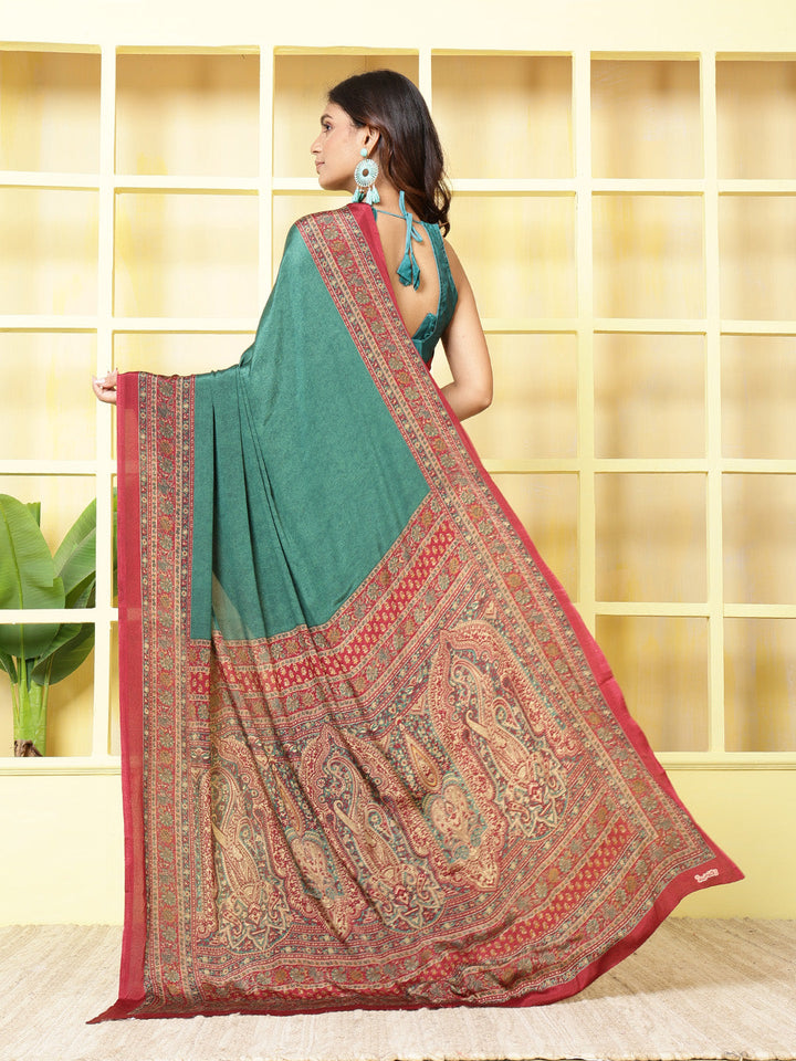 Digital Printed Crepe Saree