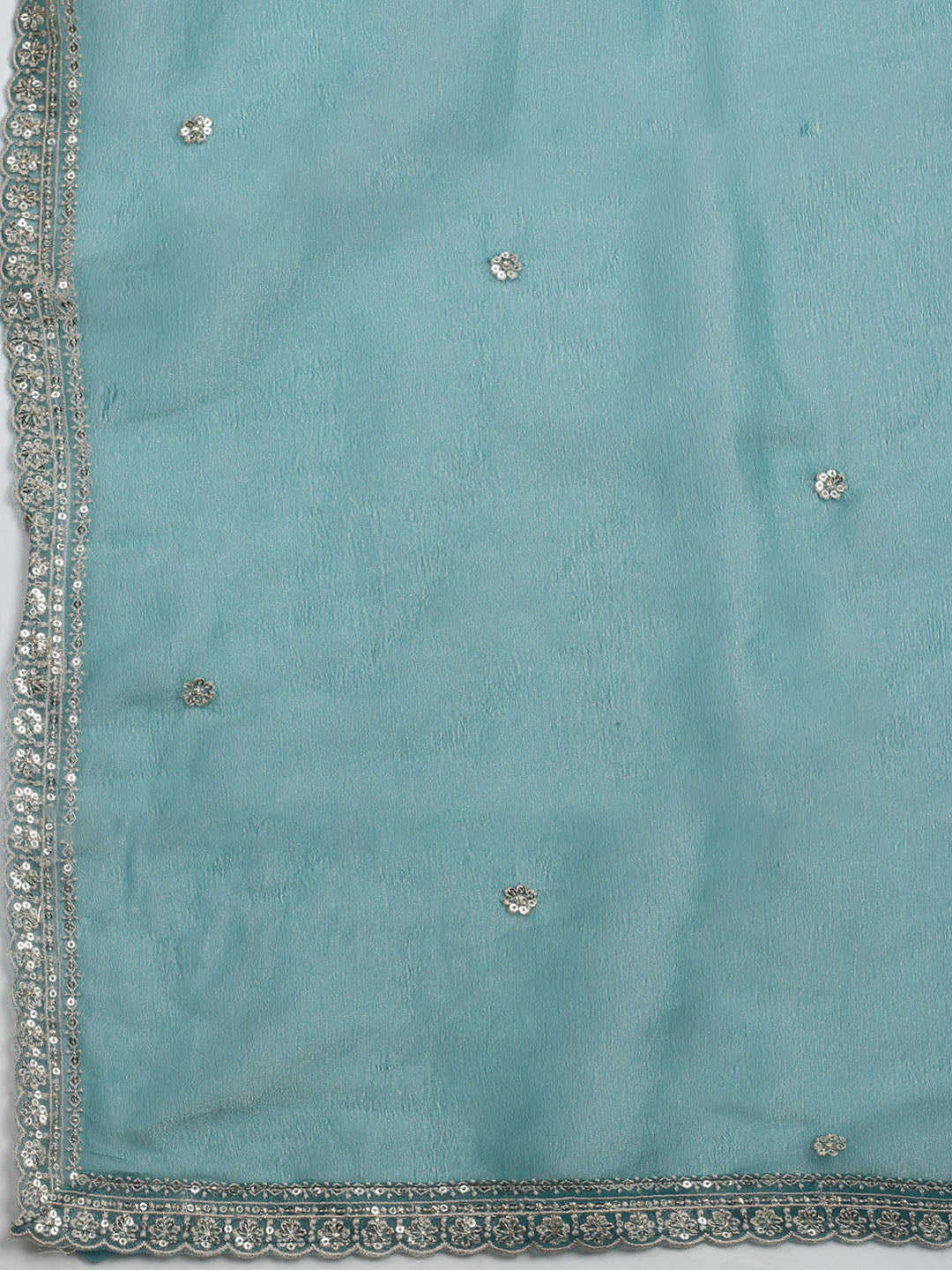 Embroidered Tissue Unstitched Suit With Dupatta