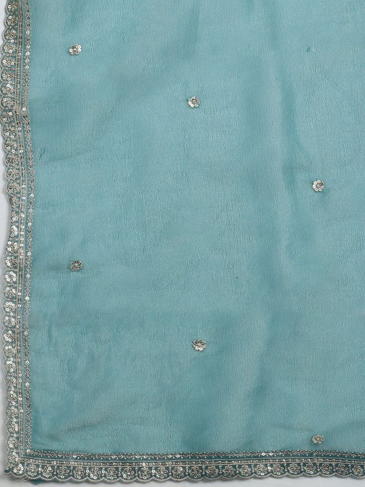 Embroidered Tissue Unstitched Suit With Dupatta