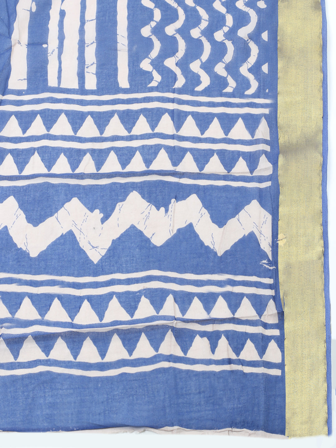 Printed Cotton Blend Unstitched Suit With Pant &amp; Dupatta