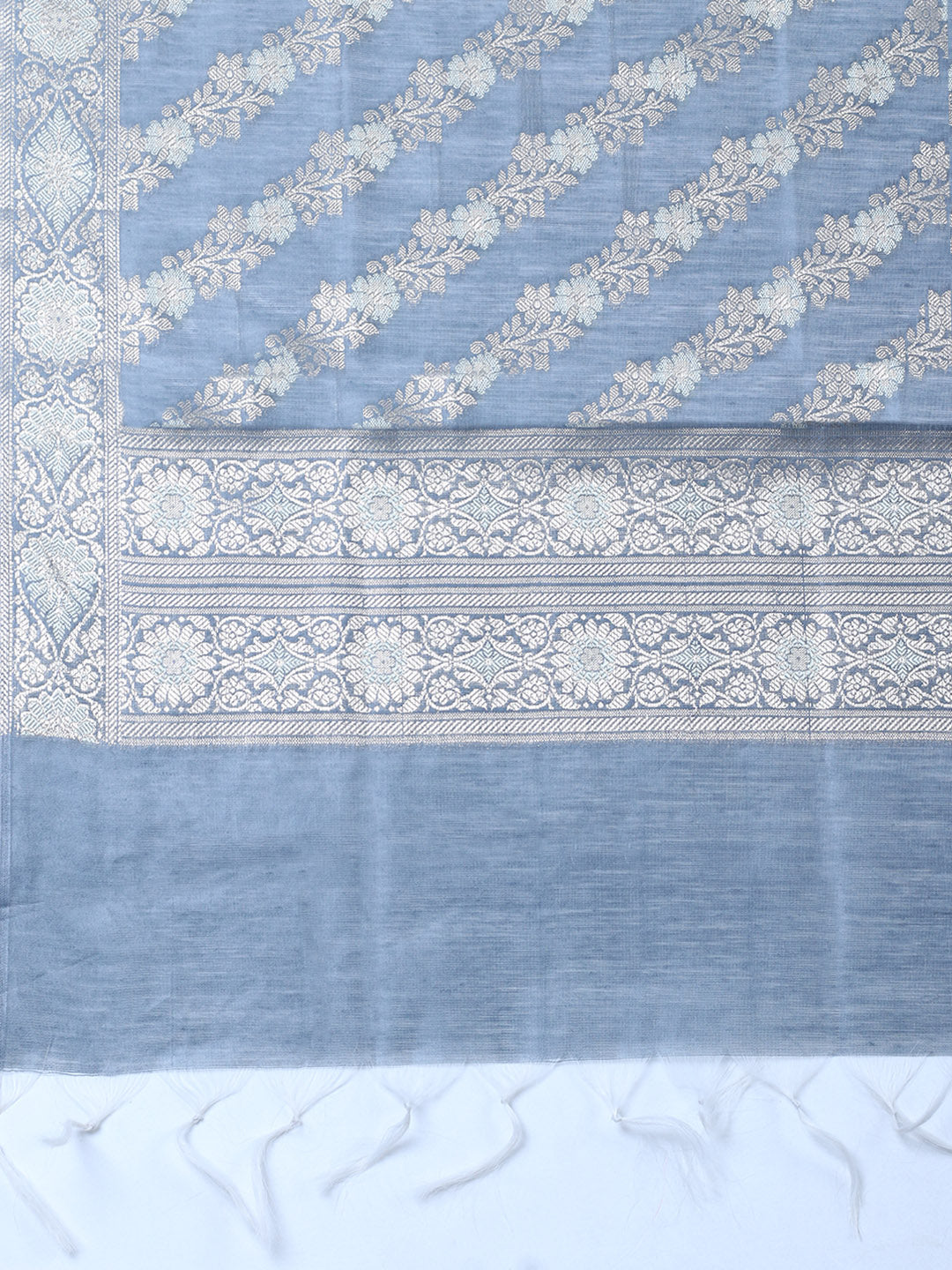 Woven Chanderi Unstitched Suit With Dupatta