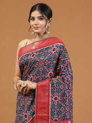 Patola Printed Art Silk Woven Saree