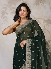 Zari Embroidered Georgette Saree