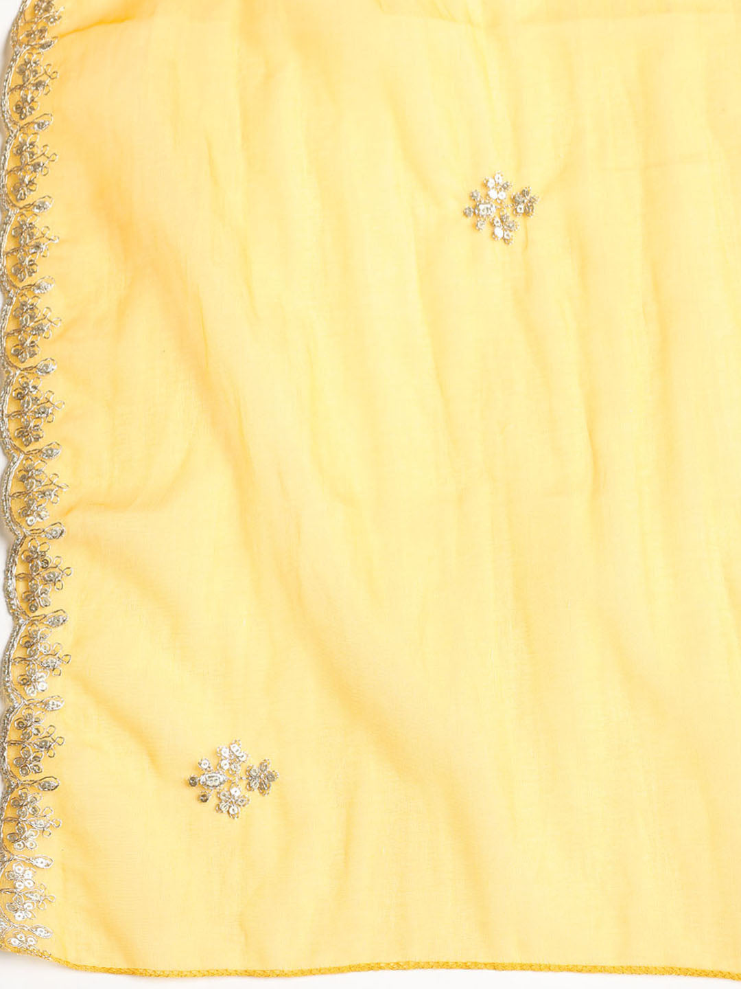 Embroidered Organza Unstitched Suit With Dupatta