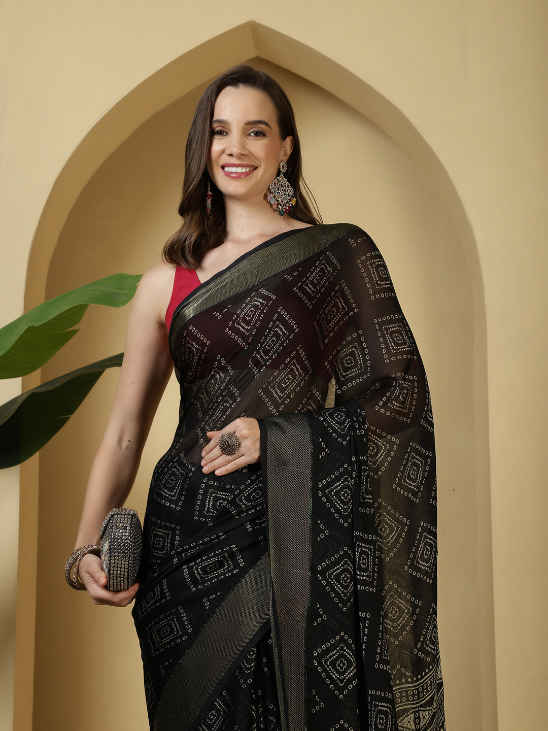 Digital Printed Chiffon Saree