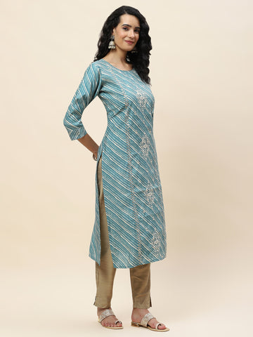 Embroidered Muslin Kurta