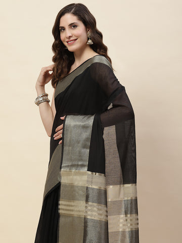 Zari Border Cotton Woven Saree