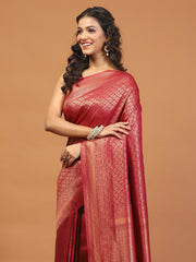 Zari Jaal Brocade Handloom Woven Saree