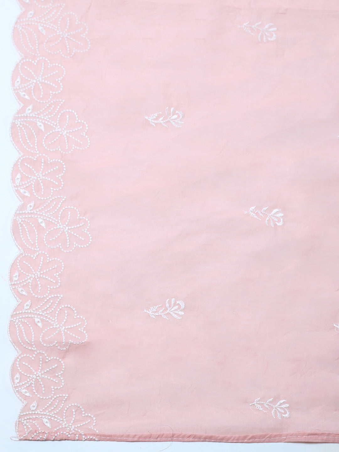 Embroidered Cotton Blend Unstitched Suit With Pant &amp; Dupatta
