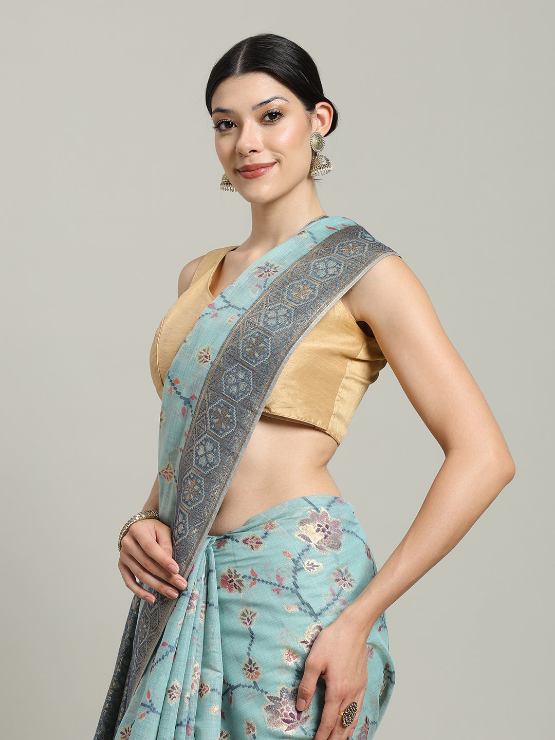 Zari Jaal Art Silk Woven Saree