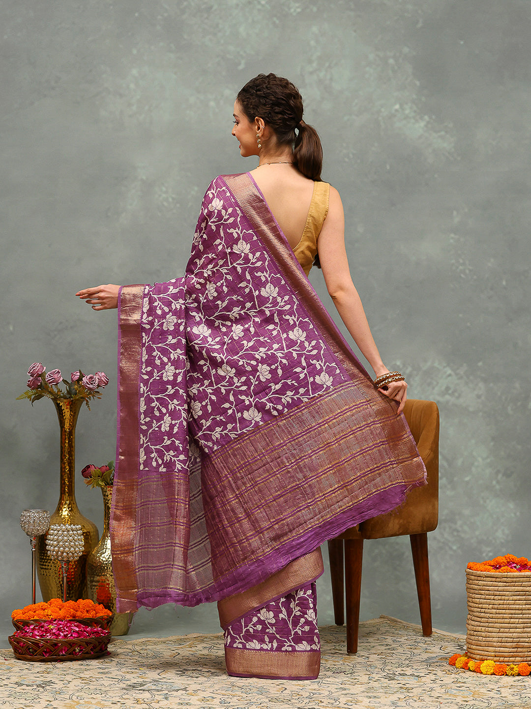 Digital Printed Art Silk Saree