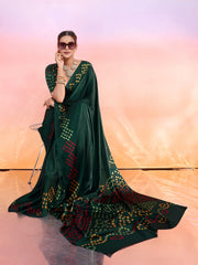 Printed Satin Saree