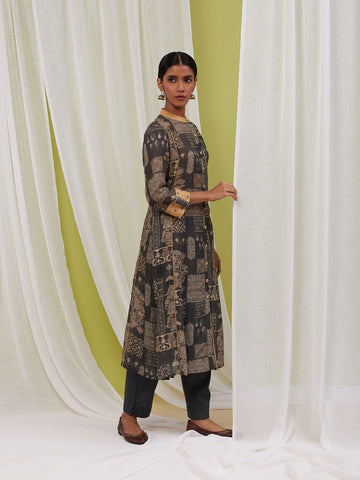 Printed Cotton Kurta With Pants