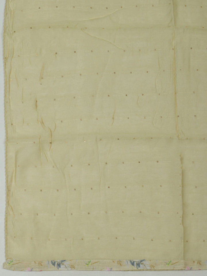 Embroidered Cotton Unstitched Suit With Pant &amp; Dupatta