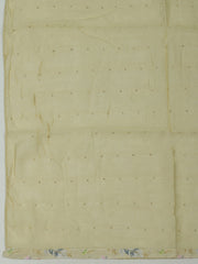 Embroidered Cotton Unstitched Suit With Pant & Dupatta