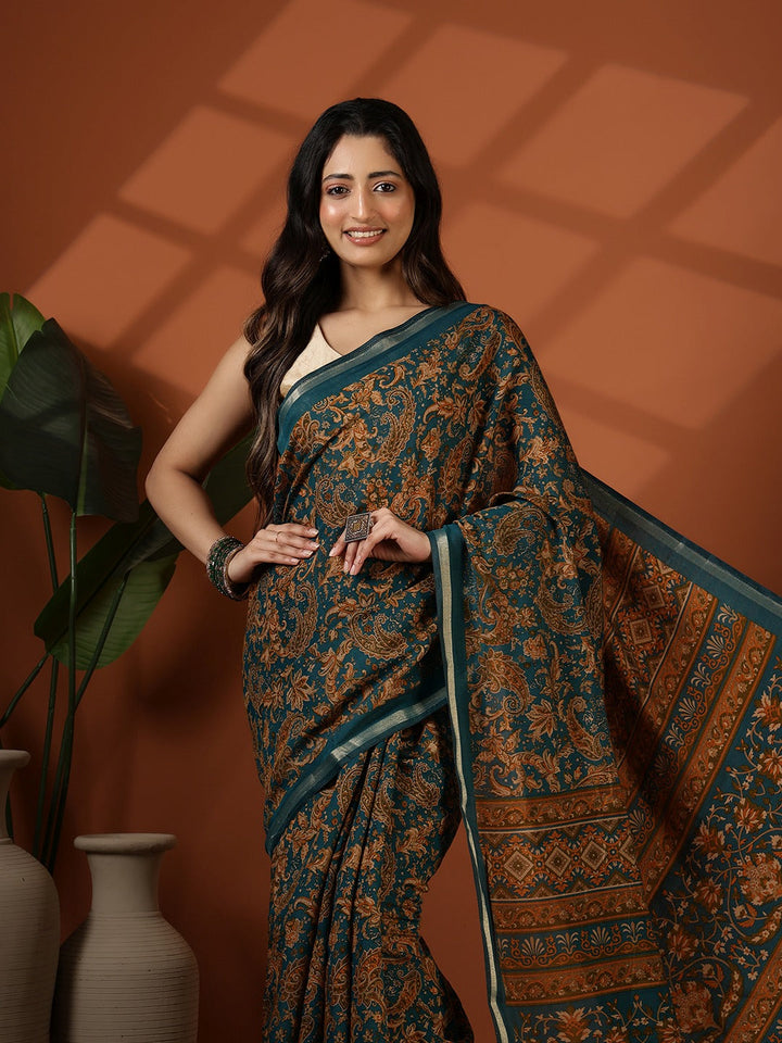 Digital Printed Art Silk Saree