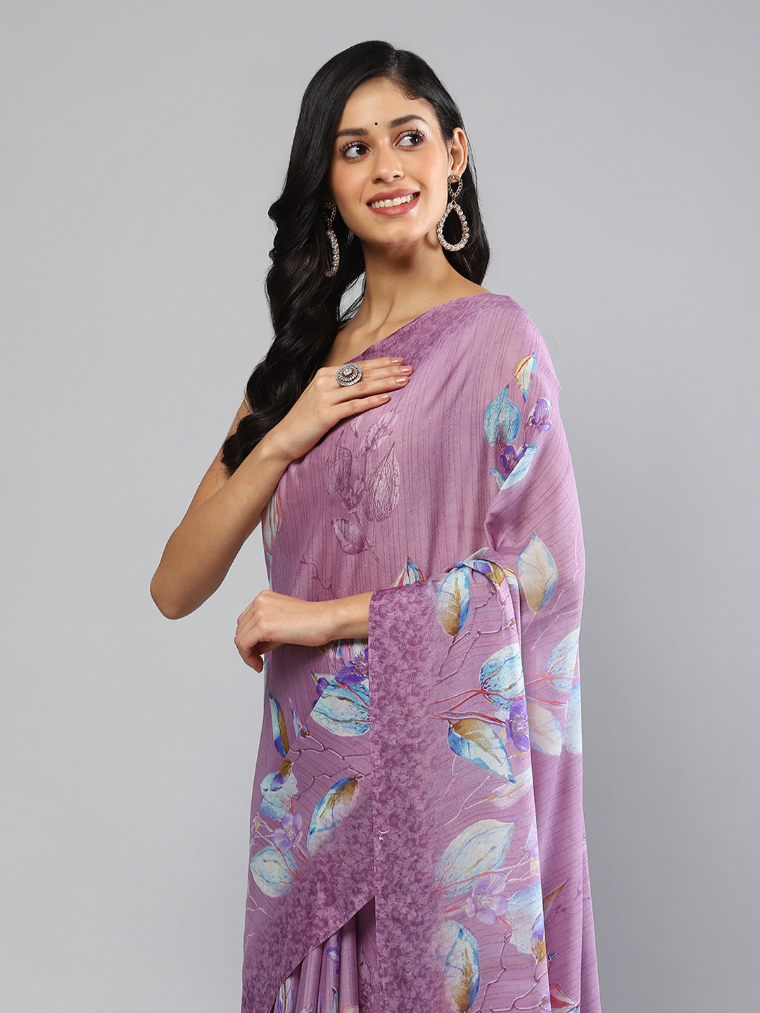 Digital Printed Georgette Saree