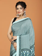 Digital Printed Crepe Woven Saree