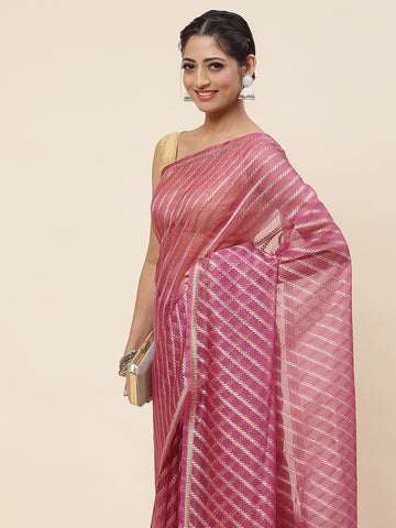 Zari Jaal Woven Organza Saree