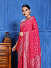 Zaari Jaal Crepe Saree