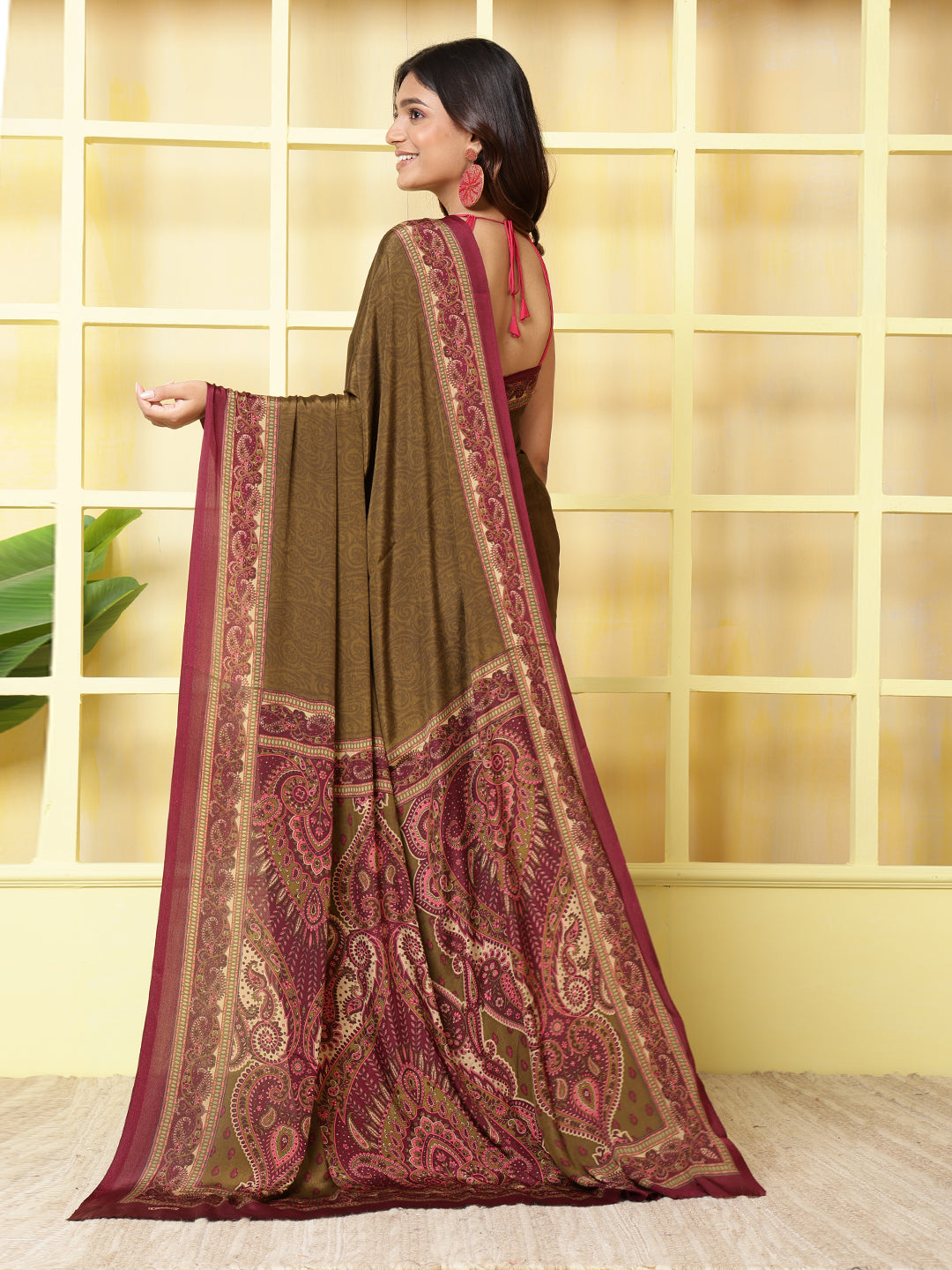 Digital Printed Crepe Saree