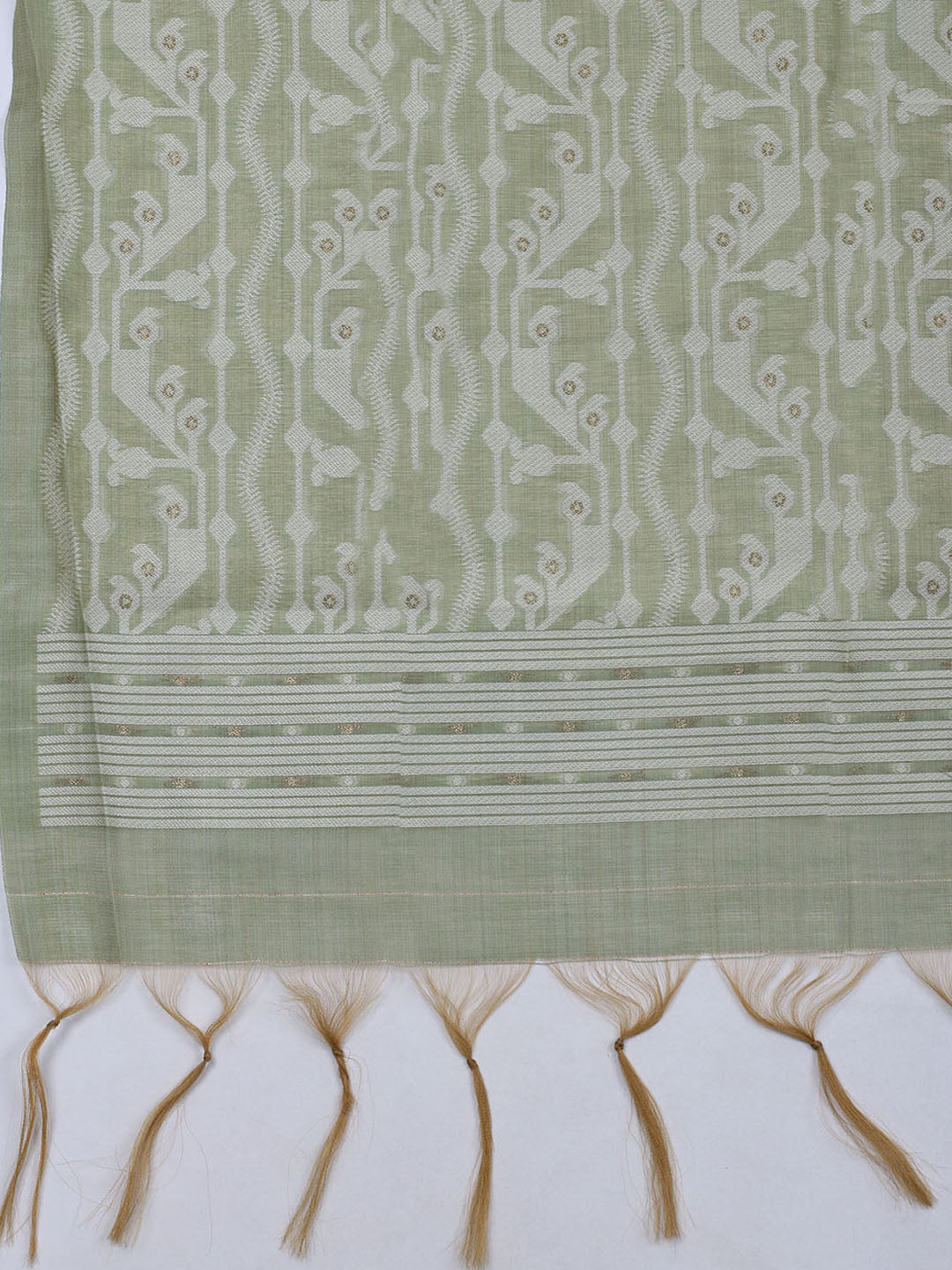 Woven Chanderi Unstitched Suit With Dupatta