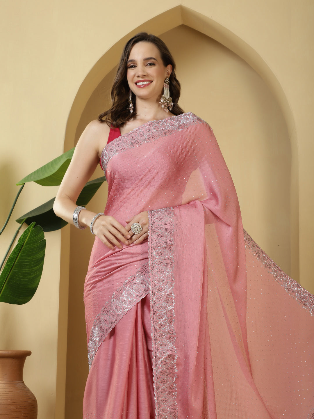 Digital Printed Chiffon Saree