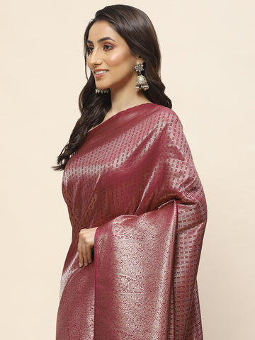 Brocade Zari Jaal Woven Handloom Saree