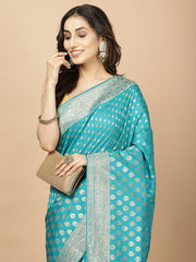 Stone Booti Banarasi Woven Saree