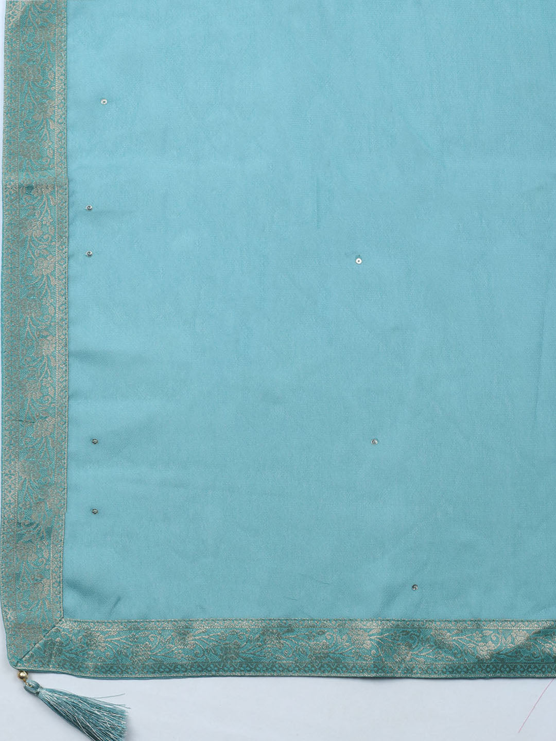 Brocade Chanderi Unstitched Suit With Dupatta