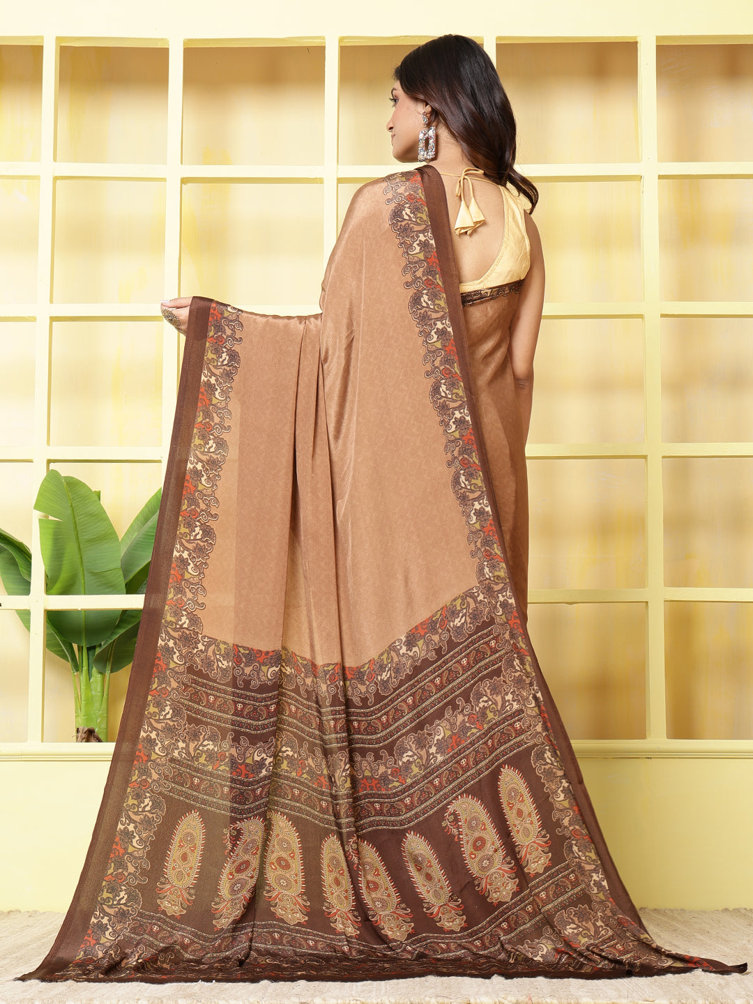 Digital Printed Crepe Saree