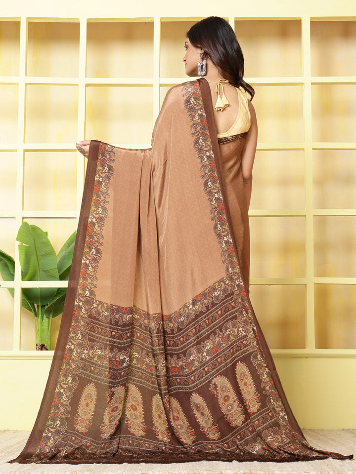 Digital Printed Crepe Saree