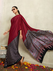 Printed Satin Saree