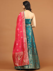 Banarasi Unstitched Choli With Lehenga & Dupatta